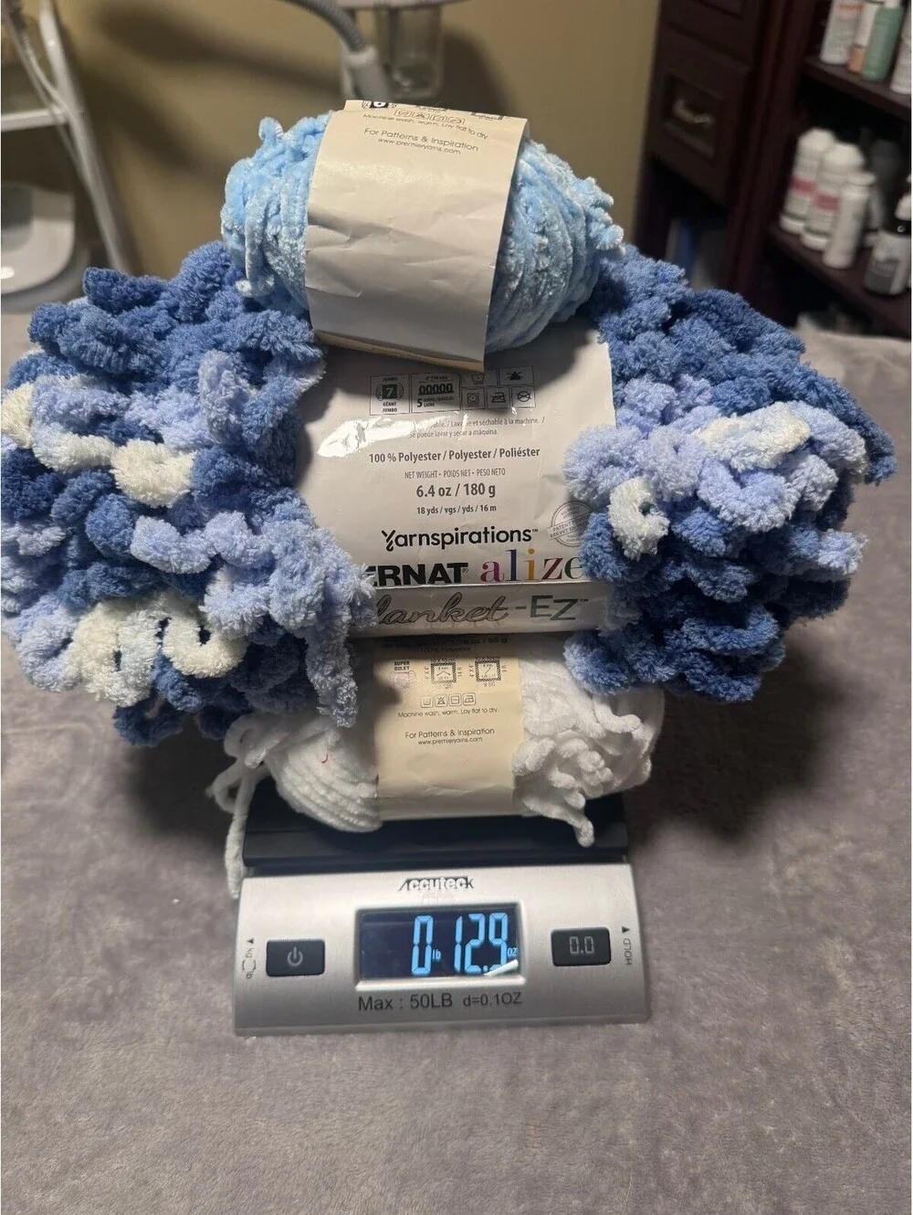 Bernat Just Chenille Yarn Lot of 4 12.9oz